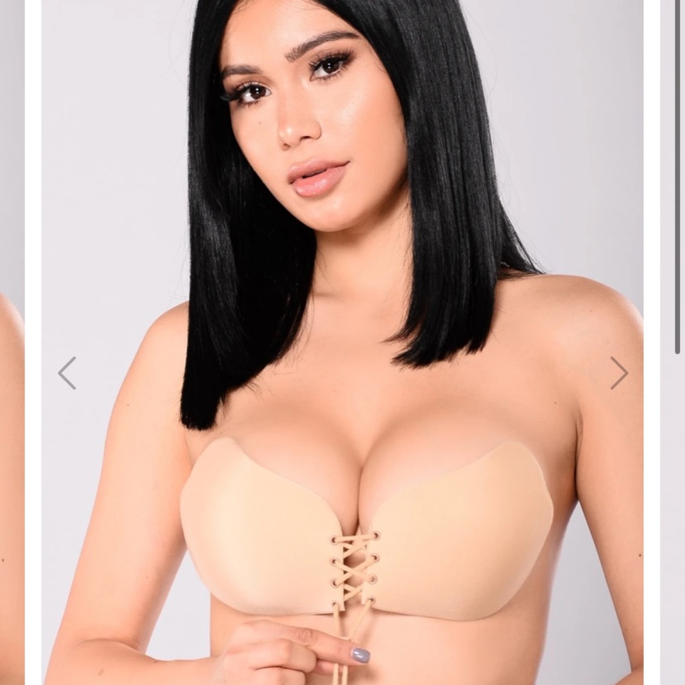 Stick on Bra with Adjustable Drawstring